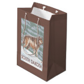 Gray Wolf StandingSouth Dakota Medium Cadeauzakje (Achterkant Gekanteld)
