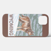 Gray Wolf StandingWyoming Case-Mate iPhone Case (Achterkant (horizontaal))
