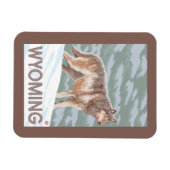 Gray Wolf StandingWyoming Magneet (Horizontaal)