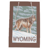 Gray Wolf StandingWyoming Medium Cadeauzakje (Achterkant)