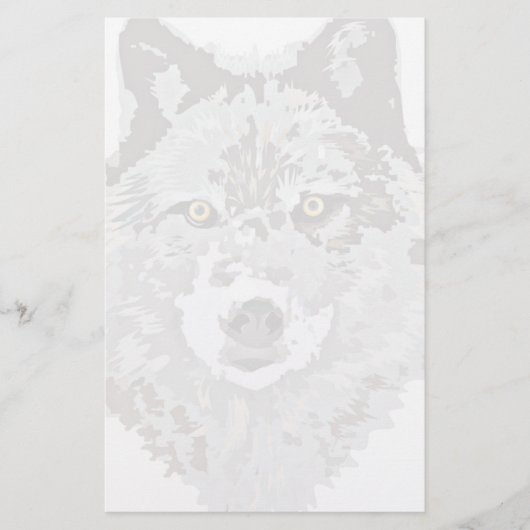 Gray Wolf Stationery Briefpapier (Voorkant)
