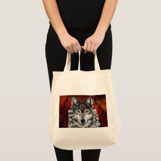 Gray Wolf Tote Bag (Voorkant (product))