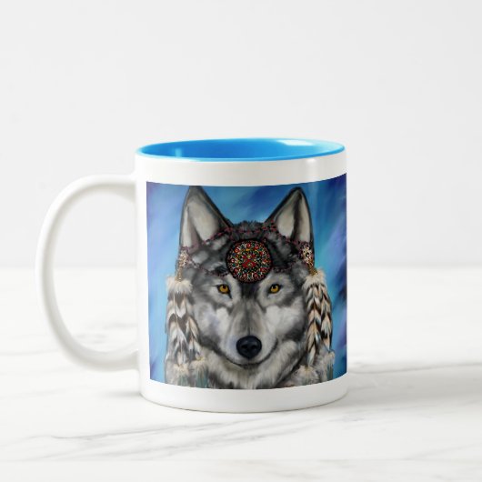 Gray Wolf Tweekleurige Koffiemok (Links)