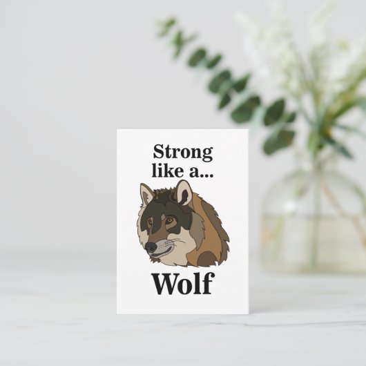 Gray Wolf Visitekaartje (Staand voorkant)