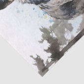 Gray Wolf Waterverf Tissuepapier (Detail)