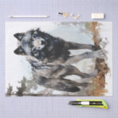 Gray Wolf Waterverf Tissuepapier (Craft)