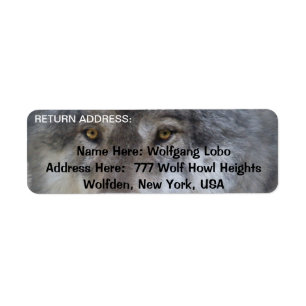 GRAY WOLF Wildlife Return Address Labels