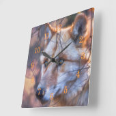 GRAY WOLF WINDOW OF MOGELIJKHEID VIERKANTE KLOK (Hoek)