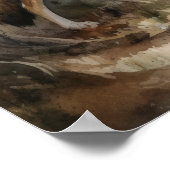 Gray Wolf Woodland Animal Art Imprimer Poster (Coin)