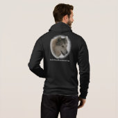 Gray Wolf Zip Fleece Hoodie (Achterkant volledig)