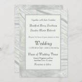 Gray wood Modern Minimalist Rustic Wedding Kaart (Voorkant / Achterkant)