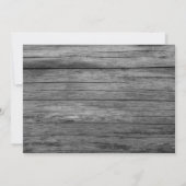 Gray Wood Rustic Typography Custom Photo Wedding Save The Date (Achterkant)