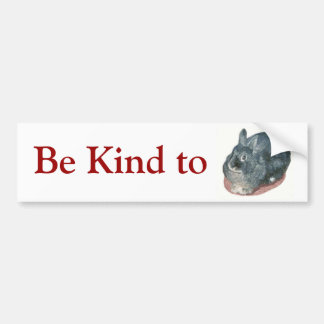 Gray Wooly Rabbit Bumpersticker