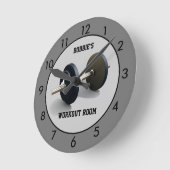 Gray Workout Room Fitness op maat Ronde Klok (Hoek)