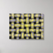 Gray Yellow Star Graphic Weave Pattern Canvas (Voorkant)
