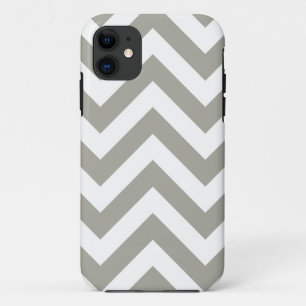 Gray Zig Zag Chevrons Pattern iPhone 11 Hoesje