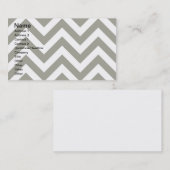 Gray Zig Zag Chevrons Pattern Visitekaartje (Voorkant / Achterkant)
