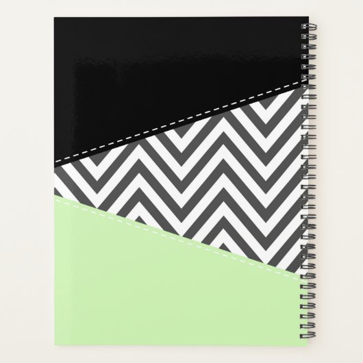 Gray Zigzag, Gray Chevron, Zigzag Pattern, Mint (Dos)