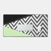 Gray Zigzag, Gray Chevron, Zigzag Pattern, Mint (Clavier et souris)
