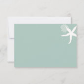 Grayed Jade & Ivory Starfish Beach Wedding RSVP (Dos)