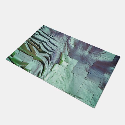 Grayish mint mozaïek met licht geslepen en satin deurmat (Schuin)