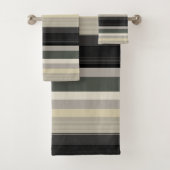 Grays en greens strepen bad handdoek (Insitu)