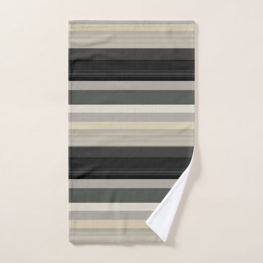 Grays en greens strepen bad handdoek (Handdoek)