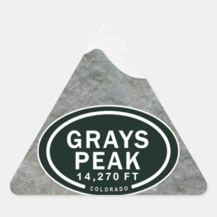 Grays Peak 14,270 FT CO Mountain-Stickers Driehoek Sticker