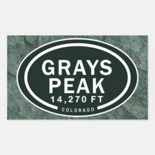 Grays Peak CO 14,270 FT Colorado Rocky Mountain Rechthoekige Sticker