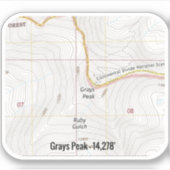 Grays Peak Colorado Fourteener Sticker (Voorkant)