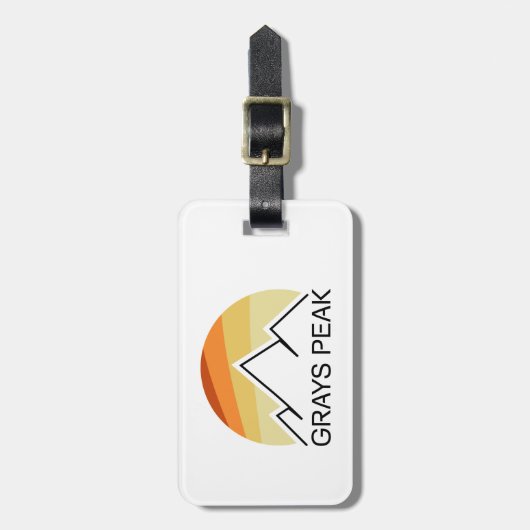 Grays Peak Retro Bagagelabel (Voorkant verticaal)