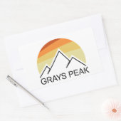 Grays Peak Retro Rechthoekige Sticker (Envelop)
