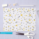 Grays & Yellow Random Triangles Modern Patroon Tissuepapier (Craft)