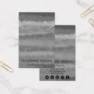 Grayscale Earring Ketting Jewelry Display Card Visitekaartje