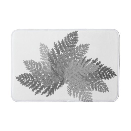 Grayscale Fern Badmat (Voorkant)