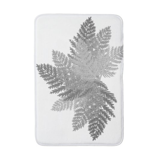 Grayscale Fern Badmat (Voorkant Verticaal)