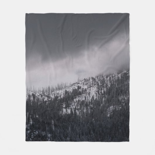 GRAYSCALE FOTO VAN DE TREE FLEECE DEKEN (Voorkant)