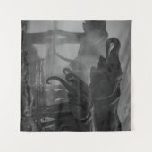 GRAYSCALE FOTO VAN ELEPHANTS DRINK WATER WANDKLEED (Voorkant (horizontaal))