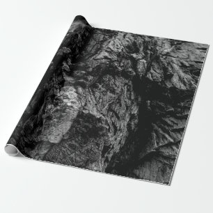 Grayscale-foto van rock cadeaupapier