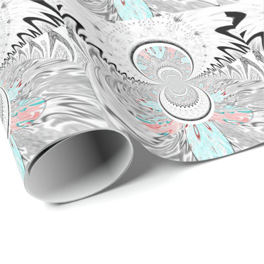 Grayscale Kaleidoscope Art Print Cadeaupapier (Rol Hoek)