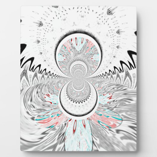 Grayscale Kaleidoscope Art Print Fotoplaat (Voorkant)