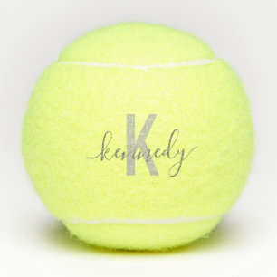 Grayscale Manuscript Aangepast Aangepast Monogram Tennisballen