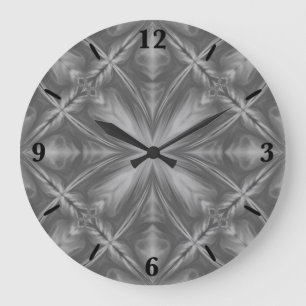 Grayscale Monochrome Cloudy Grey Abstract Patroon Grote Klok