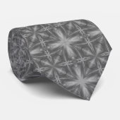 Grayscale Monochrome Cloudy Grey Abstract Patroon Stropdas (Opgerold)