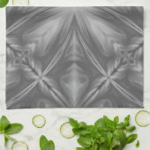 Grayscale Monochrome Cloudy Grey Abstract Patroon Theedoek (Gevouwen)