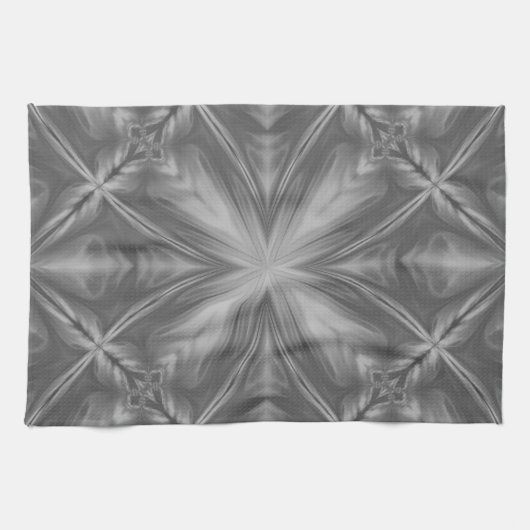 Grayscale Monochrome Cloudy Grey Abstract Patroon Theedoek (Horizontaal)