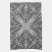 Grayscale Monochrome Cloudy Grey Abstract Patroon Theedoek (Verticaal)