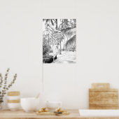 Grayscale Natuur vrouwen bomen kleuren Poster (Keuken)