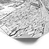 Grayscale Old Paris City Buildings Poster (Hoek)