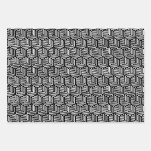 Grayscale-papierbladen met strips inpakpapier vel (Voorkant 3)